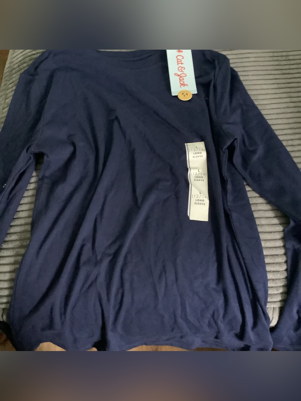 Cat & Jack Navy Long Sleeve Tee